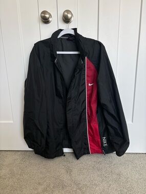 Vintage Nike Black And Red Windbreaker Jacket